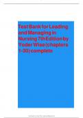 TEST BANK FOR LEADING AND MANAGING NURSING 7TH EDITION UPDATE BY YODER-WISE&period;pdf