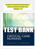 TEST BANK For Understanding the Essentials of Critical Care Nursing&comma; 3rd Edition by Perrin&comma; Verified Chapters 1 - 19&comma; Complete Newest Version