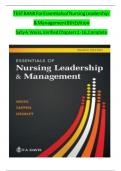 TEST BANK For Essentials of Nursing Leadership & Management 8th Edition 2024&comma; by Sally A&period; Weiss&comma; Verified Chapters 1 - 16&comma; Complete Newest Version