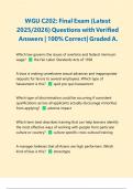 WGU C202&colon; Final Exam &lpar;Latest 2025&sol;2026&rpar; Managing Human Capital Questions with Verified Answers &vert; 100&percnt; Correct&vert; Graded A&period;
