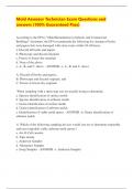 Mold Assessor Technician Exam Questions and  answers &lpar;100&percnt; Guaranteed Pass&rpar;