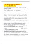 TIES test Correct Questions & Answers&lpar;RATED A&plus;&rpar;