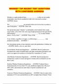 WHISKEY TSP RECENT TEST QUESTIONS WITH CONFIRMED ANSWERS