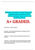 Alabama Counselor License Exam test complete passed solution 2025-2026&period; Questions with correct and verified answers&period; A&plus; GRADED&period;