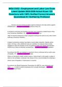 WGU D352 - Employment and Labor Law Exam Latest Update 2025-2026 Actual Exam 125 Questions with 100&percnt; Verified Correct Answers Guaranteed A&plus; Verified by Professor
