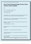 Penn Foster Pharmacology Proctor Exam Practice Latest Update