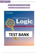 Test Bank for A Concise Introduction to Logic&comma; 14th Edition by Patrick J&period; Hurley