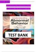 TEST BANK For Understanding Abnormal Behavior&comma; 12th Edition by Sue&comma; ISBN&colon; 9780357365212&comma; All 17 Chapters Covered&comma; Verified Latest Edition