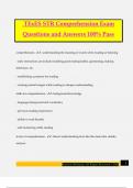 TExES STR Comprehension Exam Questions and Answers 100&percnt; Pass