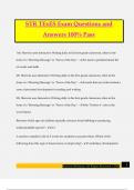 STR TExES Exam Questions and Answers 100&percnt; Pass