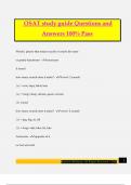 OSAT study guide Questions and Answers 100&percnt; Pass