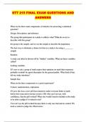 STT 215 FINAL EXAM QUESTIONS AND ANSWERS