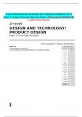 A-level DESIGN AND TECHNOLOGY&colon; PRODUCT DESIGN 7552&sol;1 Paper 1 Technical Principles Question Paper &plus; Mark scheme &lbrack;MERGED&rsqb; LATEST 2025 UPDATE&period;