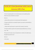 NUR 327&colon; Peds Questions with Correct Answers 100&percnt; Pass