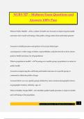 NURS 327 &ndash; Midterm Exam Questions and Answers 100&percnt; Pass