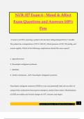 NUR 327 Exam 6 - Mood & Affect Exam Questions and Answers 100&percnt; Pass