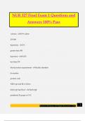 NUR 327 Final Exam 1 Questions and Answers 100&percnt; Pass