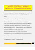 NUR 327 - POST CLASS QUIZZES QUESTIONS AND ANSWERS 100&percnt; PASS