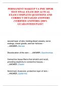 PERMANENT MAKEUP VA PMU DPOR TEST FINAL EXAM 2025 ACTUAL EXAM COMPLETE QUESTIONS AND CORRECT DETAILED ANSWERS &lpar;VERIFIED ANSWERS&rpar; &vert;100&percnt; GUARANTEED PASS&excl;&excl;