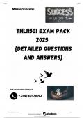 THL11501 EXAM PACK 2025  &lbrace;DETAILED QUESTIONS AND ANSWERS&rcub;