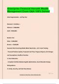 Ameriprise Financial Horvath Wealth  Management Exam Q&A 100&percnt; Solved