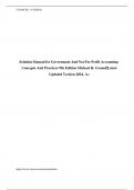 SOLUTION MANUAL For Government and Not-for-Profit Accounting&colon; Concepts and Practices 9th Edition by Granof&semi; Khumawala&semi; Calabrese&comma; Verified Chapters 1 - 17&comma; Complete Newest Version