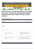 PRACTICE EXAM &num;1- CALIFORNIA COSMETOLOGY STATE BOARD FINAL EXAM &sol; COMPLETE 100&plus; QUESTIONS WITH DETAILED VERIFIED ANSWERS &lpar;100&percnt; CORRECT ANSWERS&rpar; &sol;ALREADY GRADED A&plus;