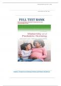 Test Bank - for Maternity and Pediatric Nursing &comma; by Susan Ricci&comma; 5th Edition All Chapters &vert; Complete Guide A&plus;