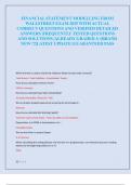 FINANCIAL STATEMENT MODELLING FROM  WALLSTREET EXAM 2025 WITH ACTUAL  CORRECT QUESTIONS AND VERIFIED DETAILED  ANSWERS &vert;FREQUENTLY TESTED QUESTIONS  AND SOLUTIONS &vert;ALREADY GRADED A&plus;&vert;BRAND  NEW &excl;&excl;&excl;&vert;LATEST UPDATE &vert;GUARANTEED PASS