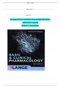 Test Bank for Basic and Clinical Pharmacology 14th Edition By Bertram G&period; Katzung Chapter 1-66 Complete Guide A&plus;