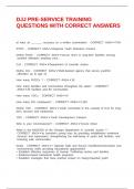 DJJ PRE-SERVICE TRAINING QUESTIONS WITH CORRECT ANSWERS