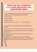 AMMO CDC SET A &lpar;MODULES 1&comma;2&comma;3&rpar; EXAM QUESTIONS 2025 &vert;GUARANTEED PASS&excl;&excl;