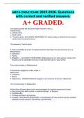 AMCA CMAC EXAM  2025-2026&period; Questions with correct and verified answers&period; A&plus; GRADED&period;