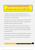 Module 4 NUTR 400 UNH 2025 Questions and Answers 100&percnt; Pass