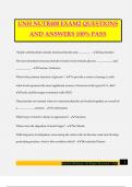 UNH NUTR400 EXAM2 QUESTIONS AND ANSWERS 100&percnt; PASS