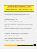 UNH Nutrition 400 Exam 1 &lpar;2025&rpar; Questions and Answers 100&percnt; Pass