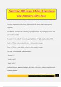 Nutrition 400 Exam 2-UNH Questions and Answers 100&percnt; Pass