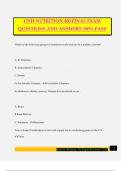 UNH NUTRITION 400 FINAL EXAM QUESTIONS AND ANSWERS 100&percnt; PASS