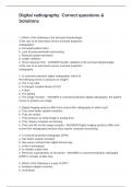 Digital radiography  Correct questions & Solutions