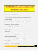 FINAL EXAM REVIEW BIO 116 QUESTIONS AND ANSWERS 100&percnt; PASS