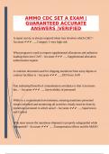 AMMO CDC SET A EXAM &vert;GUARANTEED ACCURATE ANSWERS &vert;VERIFIED
