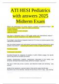 ATI HESI Pediatrics with answers 2025 Midterm Exam 