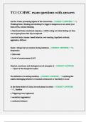 TCI CCHMC exam questions with answers