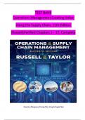 TEST BANK Operations Management Creating Value Along the Supply Chain&comma; 11th Edition &lpar;Russell&rpar; Verified Chapters 1 - 17&comma; Complete