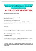 American Board of Surgical Assistants TEST REVIEW Gynecology and Urology 2025-2026&period; Questions with correct and verified answers&period; A&plus; GRADE GUARANTEED&period;