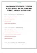 19D CAVALRY SCOUT EXAM TEST BANK WITH COMPLETE 300 QUESTIONS AND CORRECT ANSWERS JUST RELEASED