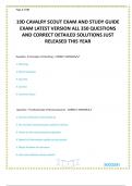19D CAVALRY SCOUT EXAM AND STUDY GUIDE EXAM LATEST VERSION ALL 350 QUESTIONS AND CORRECT DETAILED SOLUTIONS JUST RELEASED THIS YEAR