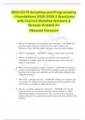 WGU D278 Scripting and Programming &ndash; Foundations 2025-2026 &vert;&vert; Questions  with Correct Detailed Answers &vert;&vert;  Already Graded A&plus;  <Newest Version> 