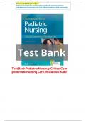 test bank pediatric nursing critical  components of nursing care 3rd edition rudd
