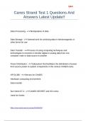 Canes Strand Test 1 Questions And Answers Latest Update&excl;&excl;